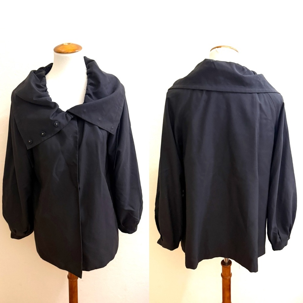 INC International Concepts Black Women's Cape Jacket